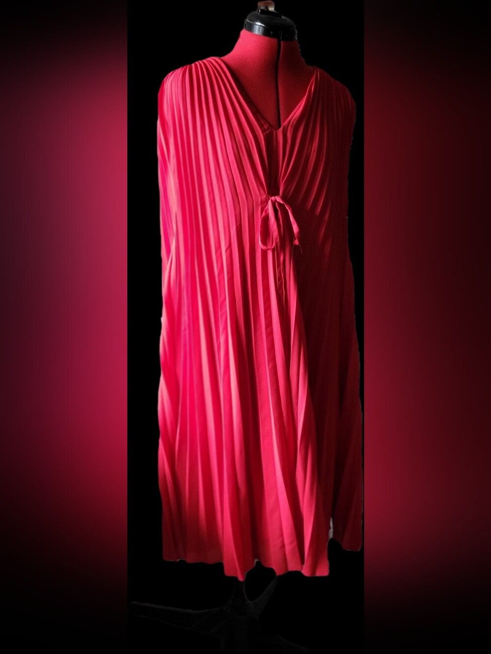Max Studio Hot Pink Pleated Mini Dress
